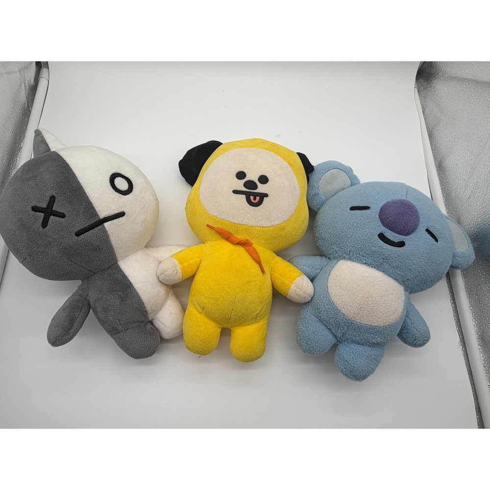 Line Friends BT21 Plush Bundle Chimmy Koya Van BTS Collectible Soft Toys 9 Inch